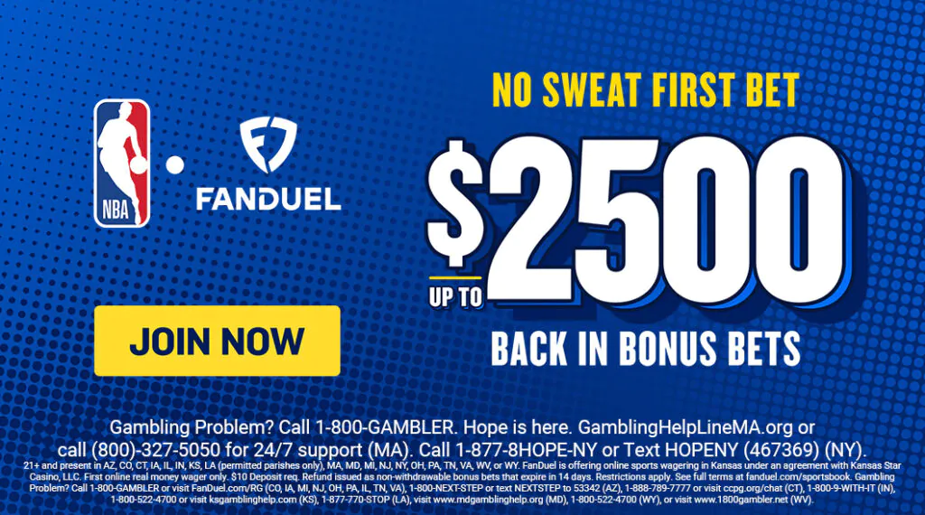 FanDuel NBA Finals Offer: No Sweat Bet up to $2,500