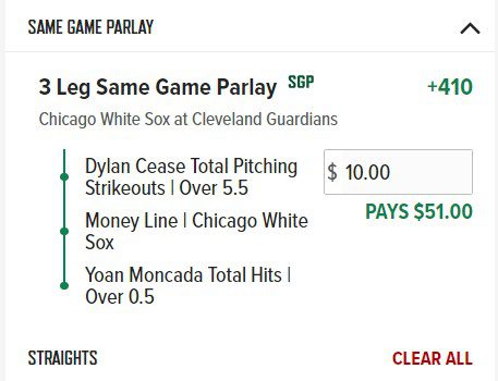 What is a same game parlay?